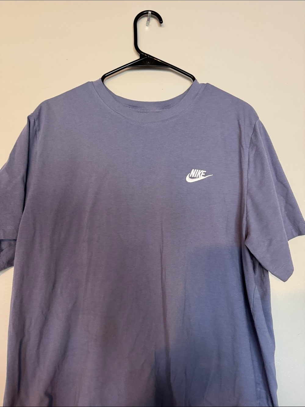 Nike Men's Lavender Crewneck Short Sleeve Tee with White Logo